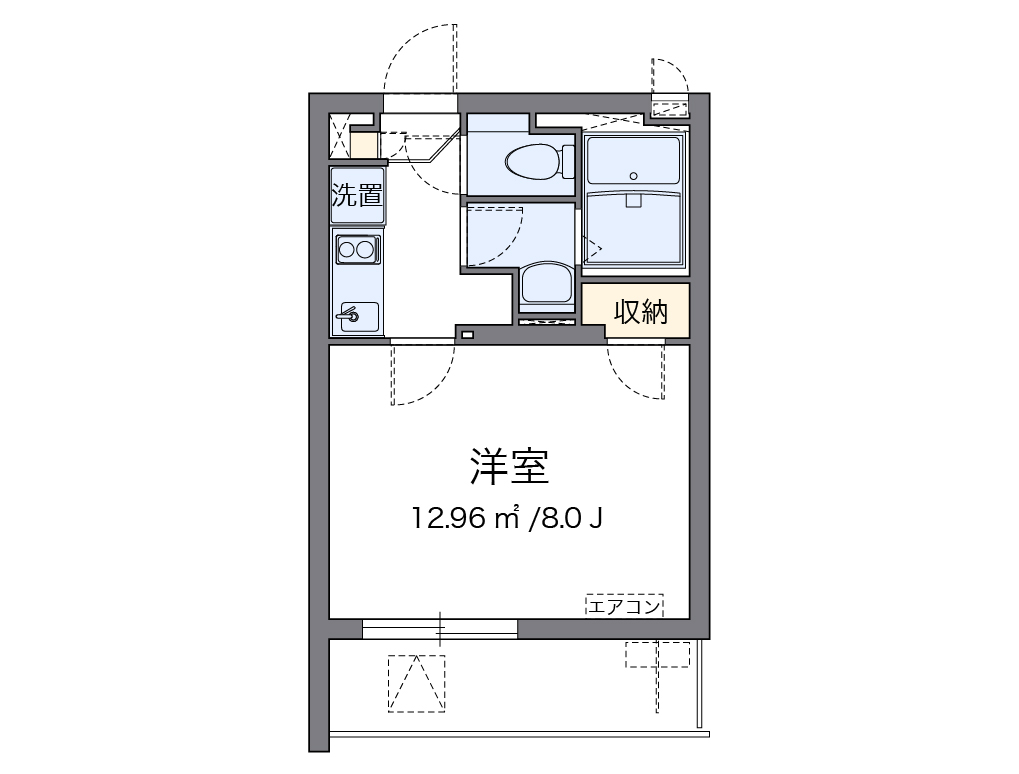 クレイノＫＭＹ南与野 101号室 間取り