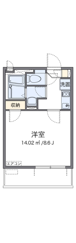 レオネクストパタータ 302号室 間取り