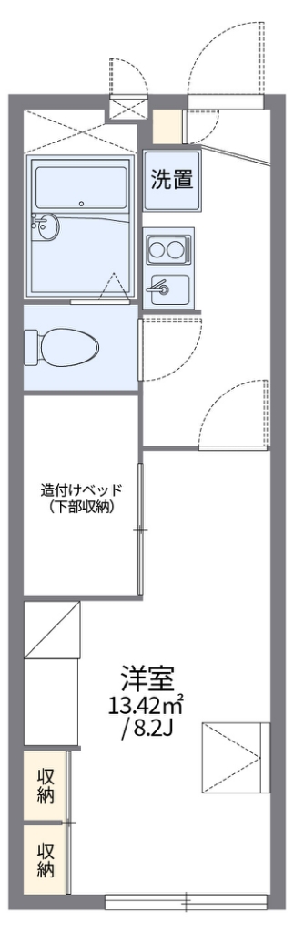 レオパレスＫＯＪＩＭＡⅢ 101号室 間取り