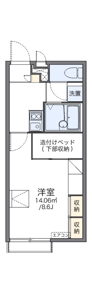 レオパレスグリーンハート 205号室 間取り