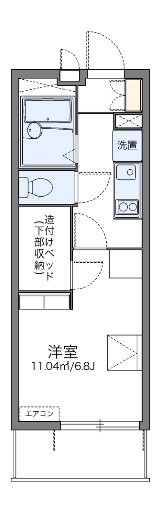 レオパレスアルカディア北矢名 205号室 間取り