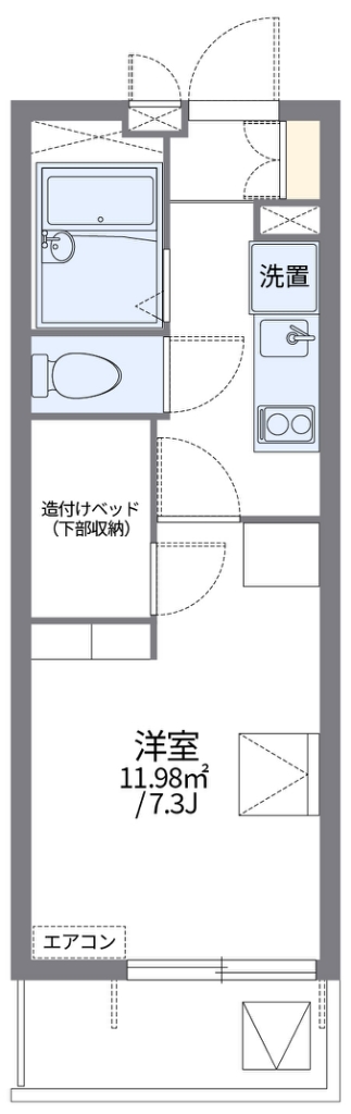 レオパレス南台 間取り図