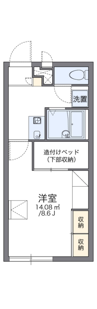 レオパレスグルーテンＢ 202号室 間取り