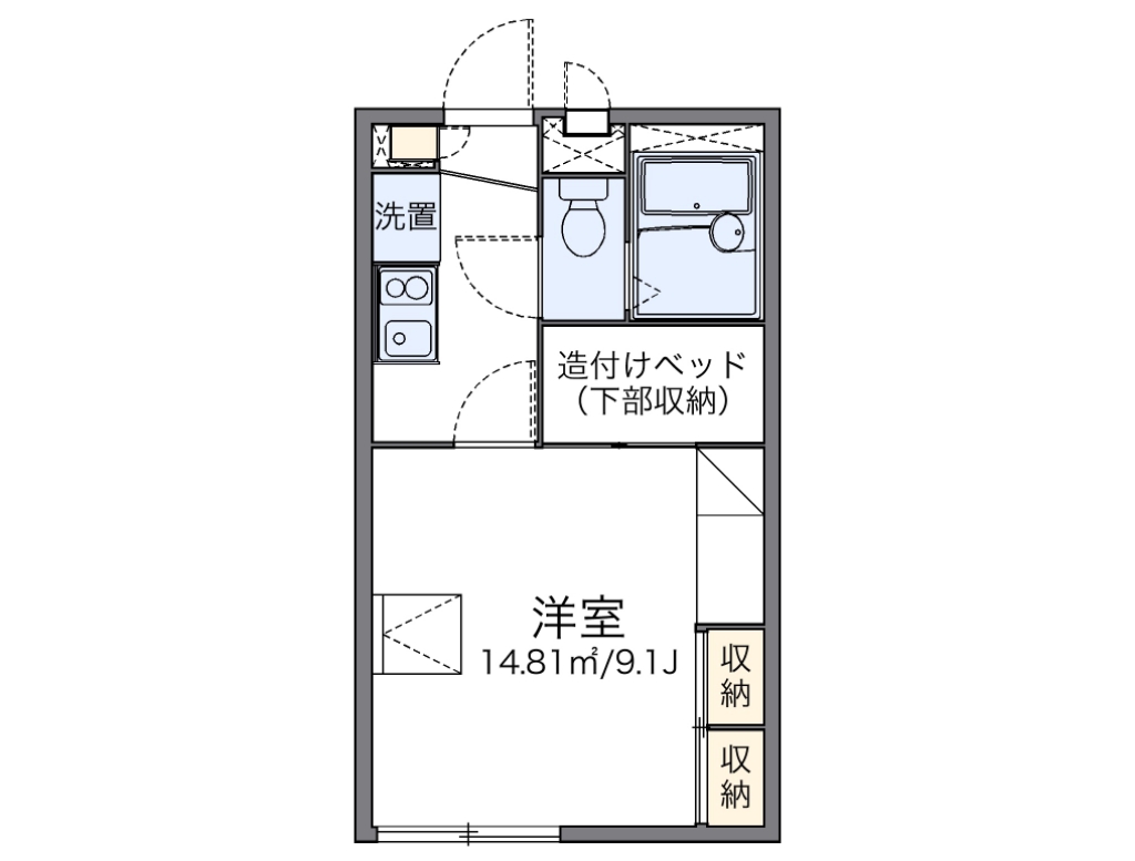 レオパレスサンライズ 105号室 間取り