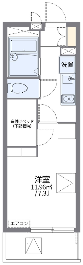 レオパレスＣＨＩＥ森崎Ⅰ 305号室 間取り