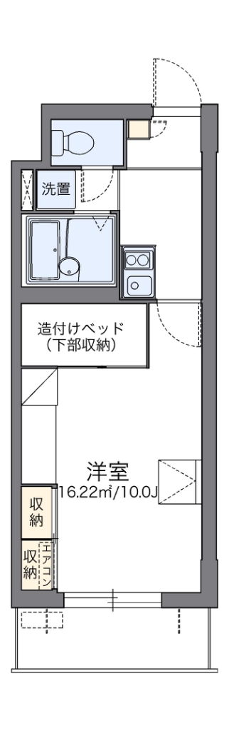 レオパレスパルコートＣ 402号室 間取り