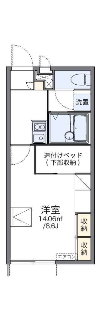 レオパレスグリーンハート 101号室 間取り