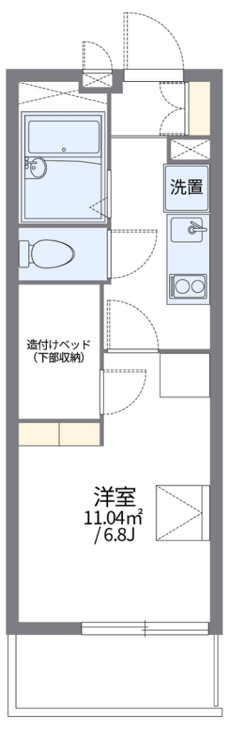 レオパレスプレジオ 201号室 間取り