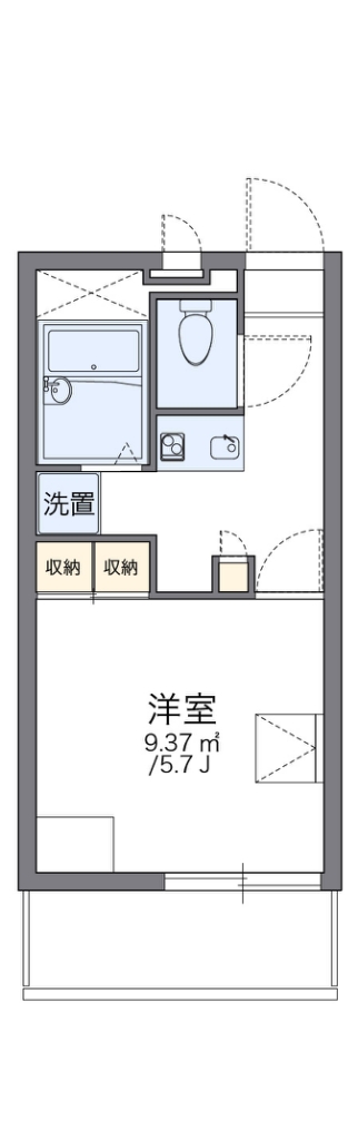 レオパレスアドミラブールワタル 208号室 間取り