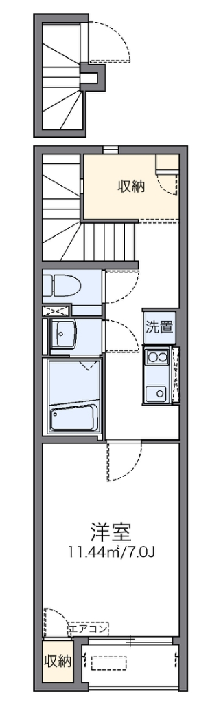 レオネクストセレーノ 202号室 間取り