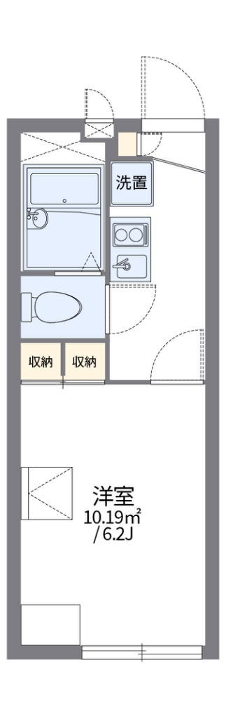 レオパレスゼルコバ 102号室 間取り