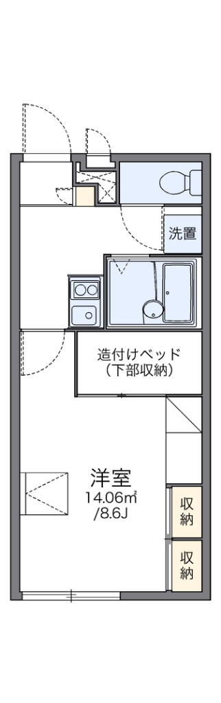 レオパレスグリーンパーク 210号室 間取り