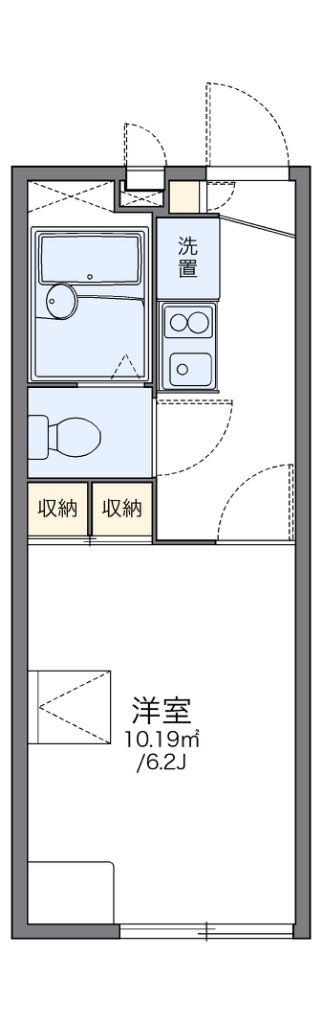 レオパレスアムールⅢ 205号室 間取り