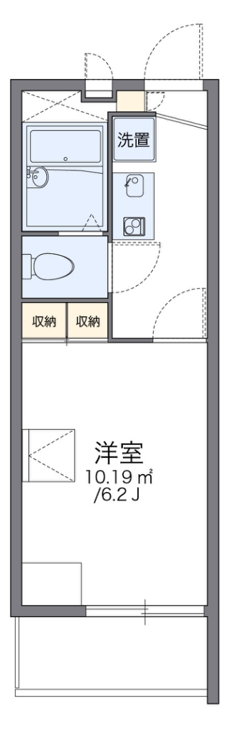 レオパレストーレイ 307号室 間取り