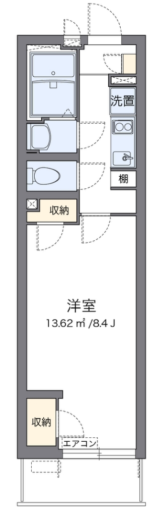 クレイノレジデンス追分 203号室 間取り