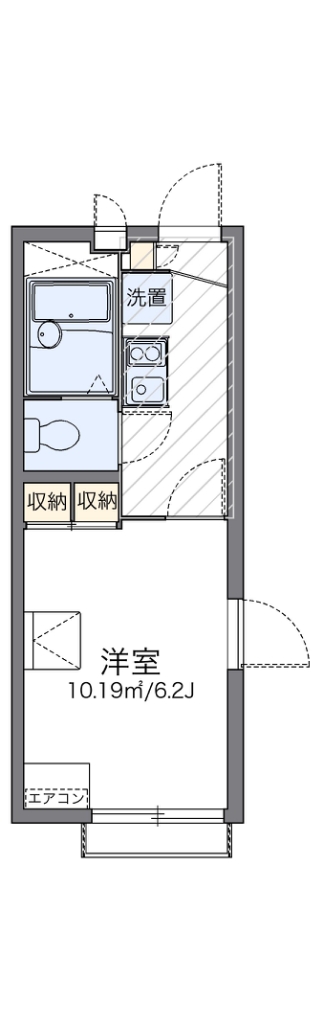 レオパレスマロンフィルド 208号室 間取り