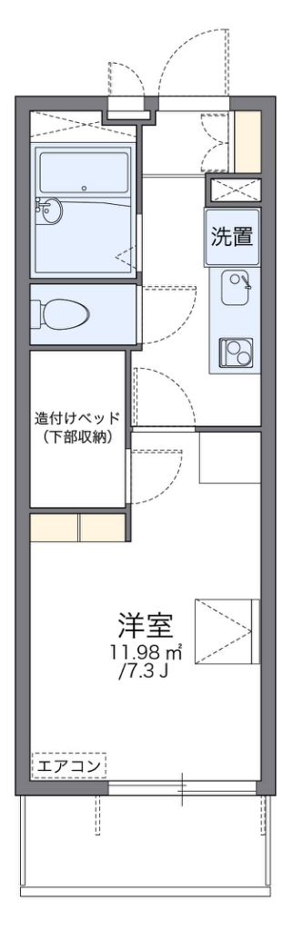 レオパレスＦＡＬＣＯＮ 306号室 間取り