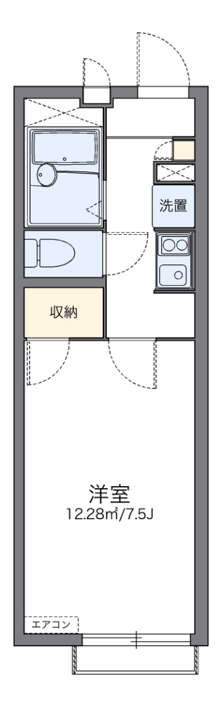 レオパレス弘法 103号室 間取り