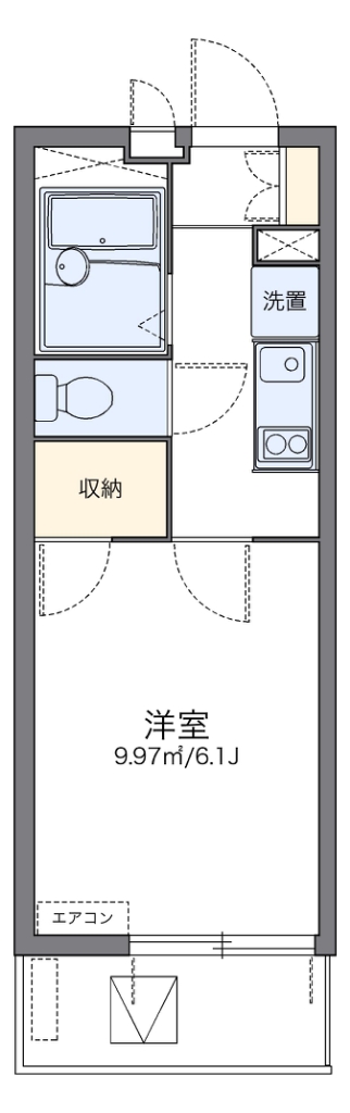 レオパレス元住吉桜下 401号室 間取り