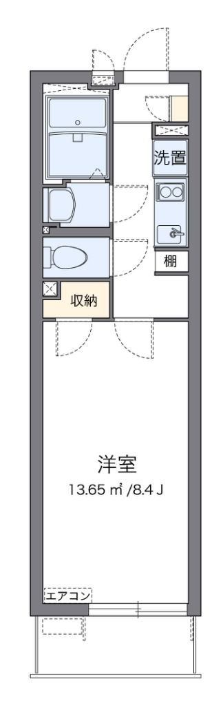 クレイノツインダイヤ 203号室 間取り