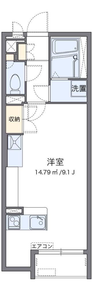 ミランダ城山 107号室 間取り