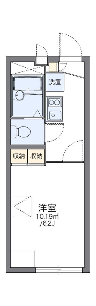 レオパレスフローラ 210号室 間取り