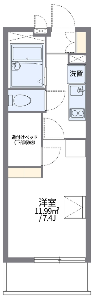 レオパレスアルファード 205号室 間取り