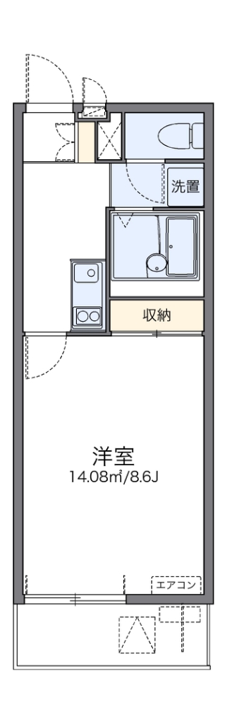 レオネクストヒマワリ 106号室 間取り