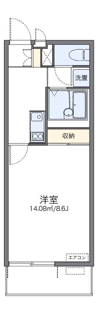 レオネクストカサミラ 304号室 間取り