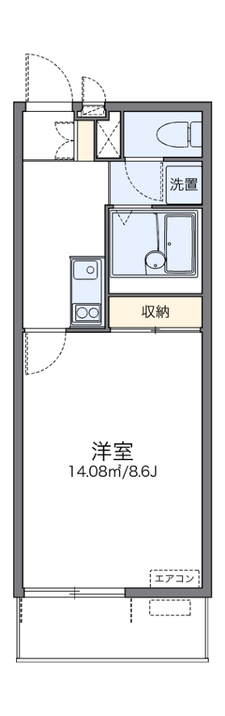 レオネクストヒマワリ 303号室 間取り