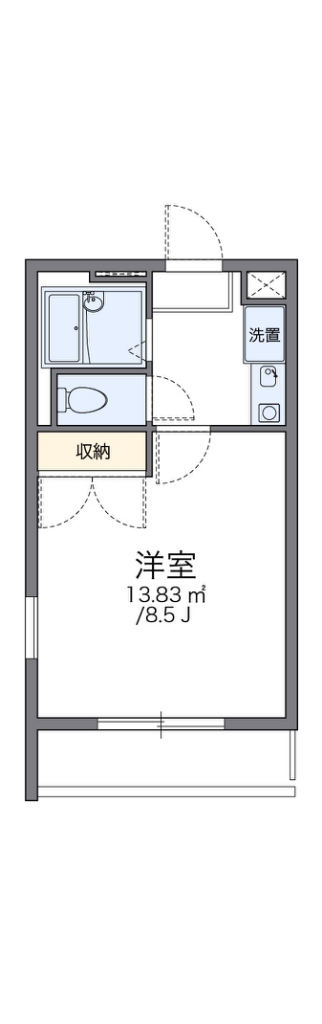 レオパレス長谷Ⅱ 204号室 間取り