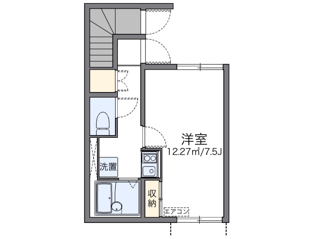 レオネクストアローステージⅡ 102号室 間取り