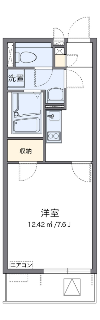 クレイノグラシアス　ワン 間取り図