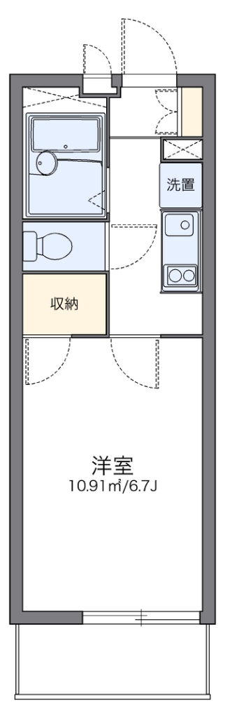 レオパレス青木橋 106号室 間取り