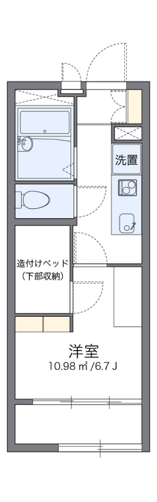 レオパレスシャルマン中野島 102号室 間取り