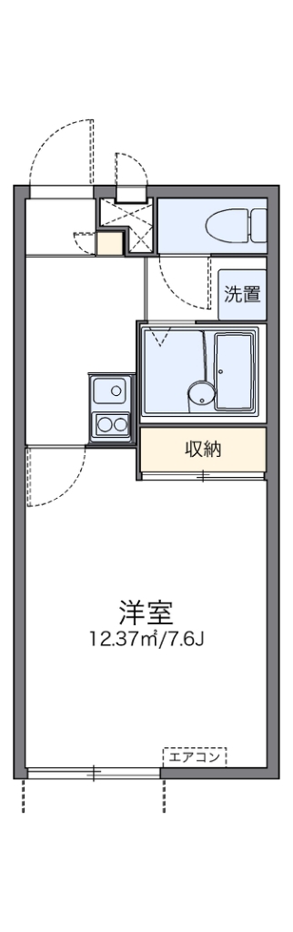 レオパレスけやき通りハイツ 101号室 間取り