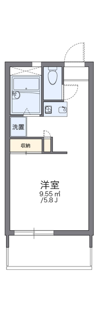 レオパレスねむの木 303号室 間取り