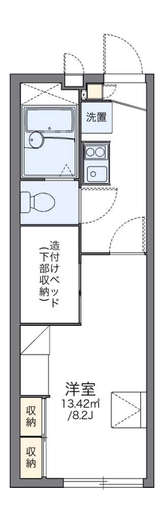 レオパレスアンジェリークⅠ 104号室 間取り