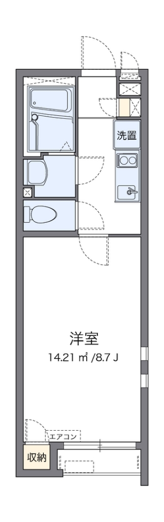 クレイノＨＡＮＡ 101号室 間取り