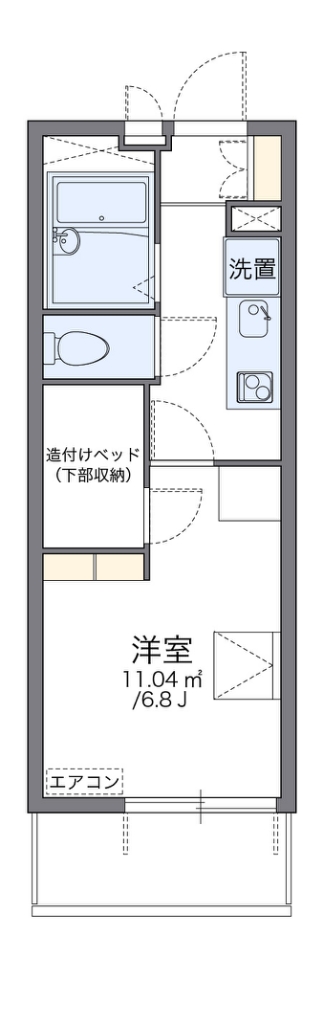 レオパレスアプロス 304号室 間取り