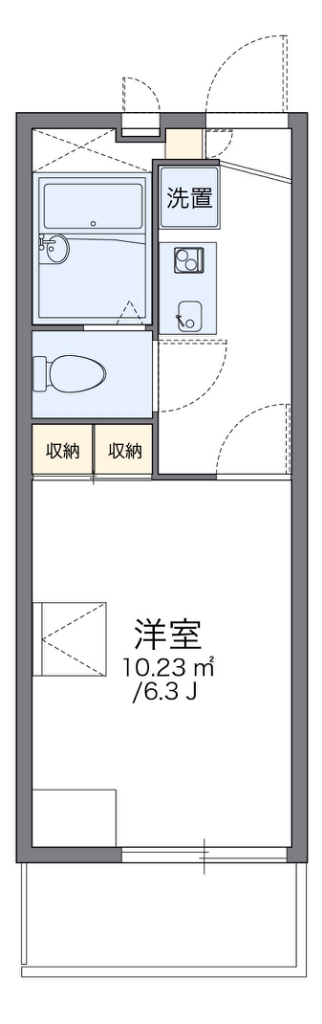 レオパレスブルースカイ 間取り図