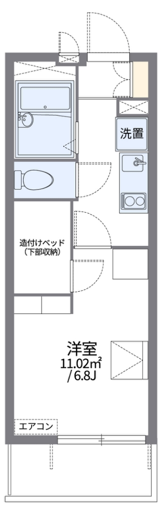 レオパレス山﨑８８ 101号室 間取り