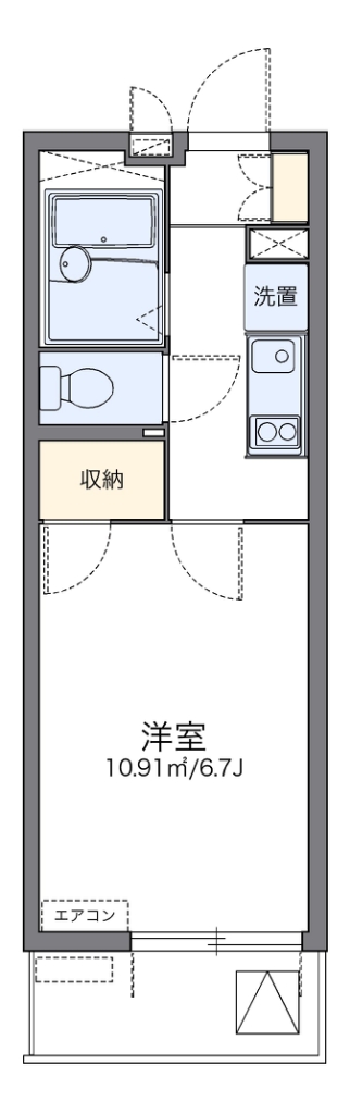 レオパレスクオラ 間取り図