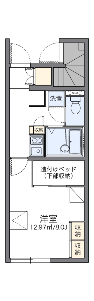 レオパレスプレミール 102号室 間取り