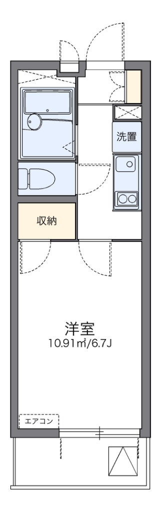 レオパレスＦＩＯＲＩ高松 404号室 間取り