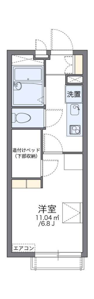 レオパレスマドレーヌ 307号室 間取り