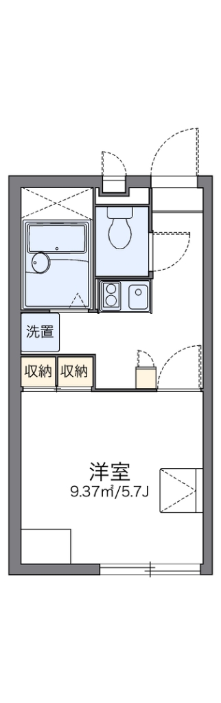 レオパレスイーグルⅡ 201号室 間取り