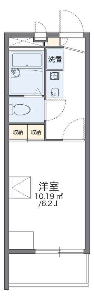 レオパレスＲＩＶＥＲＳＩＤＥ・Ｍ 間取り図