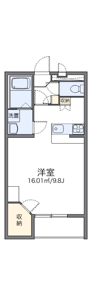 レオパレスカメリアⅡ 107号室 間取り