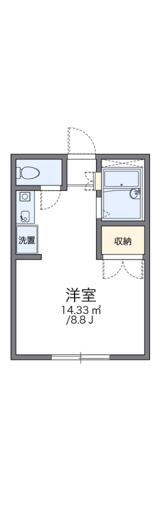 レオパレスみらい 202号室 間取り